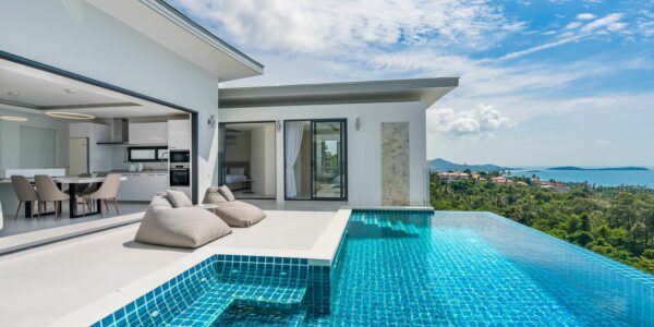 New 3 Bedroom Villa with amazing sea view in Chaweng Noi, Koh Samui – For Sale